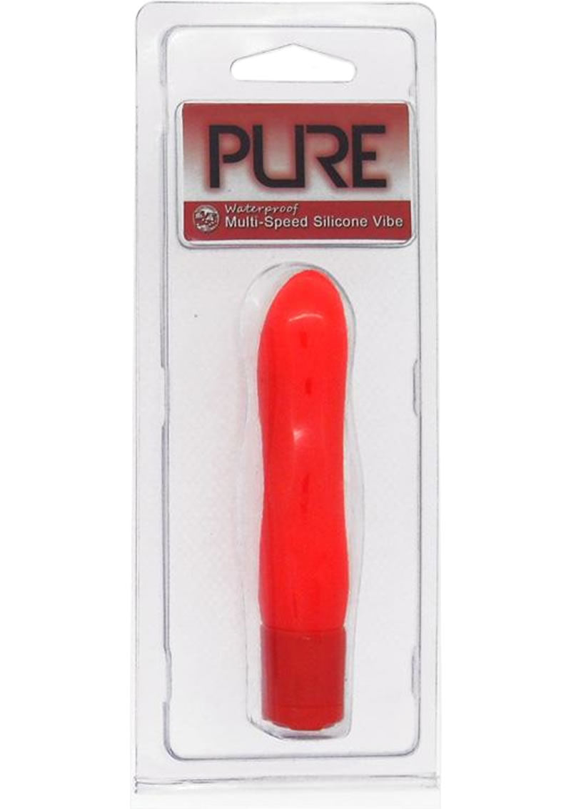 Pure Touch Silicone Vibrator - Coral