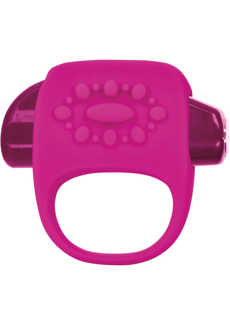 Key Halo Silicone Vibrating Cock Ring - Pink