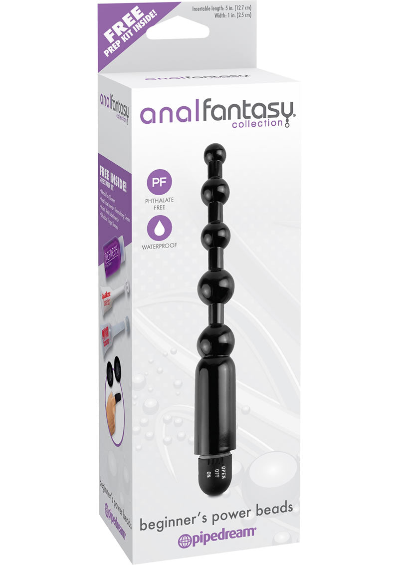 Anal Fantasy Collection Beginner'S Power Beads Waterproof Black 5 Inch