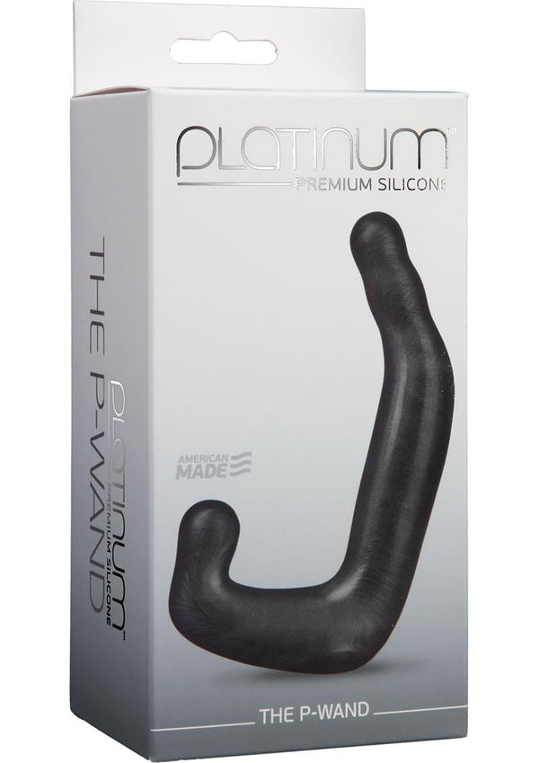Platinum Premium Silicone - The P-Wand Prostate Massager - Charcoal