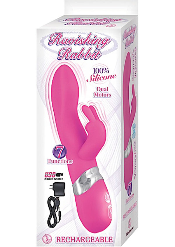 Ravishing Rabbit Silicone Rechargable Vibrator - Pink