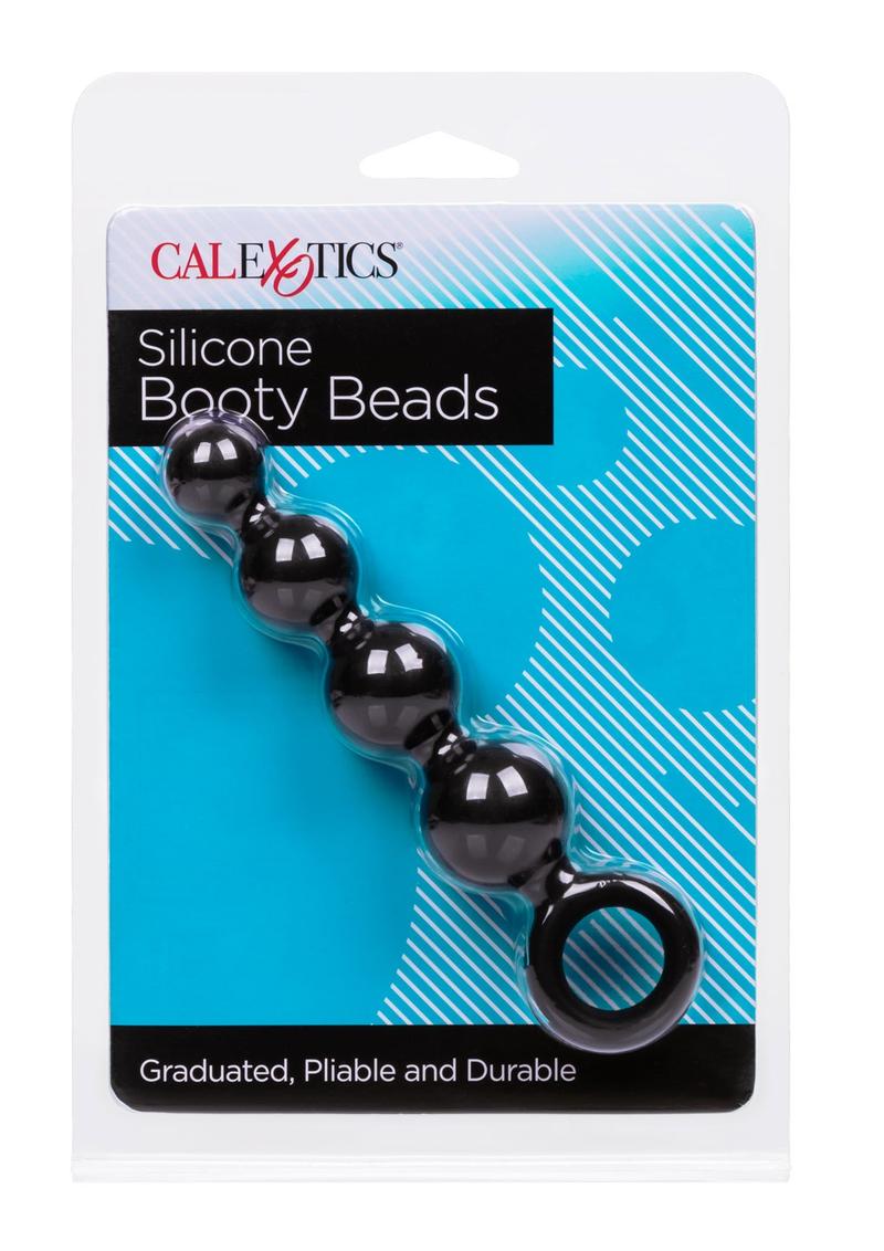 Silicone Booty Beads Black 4.5 Inch