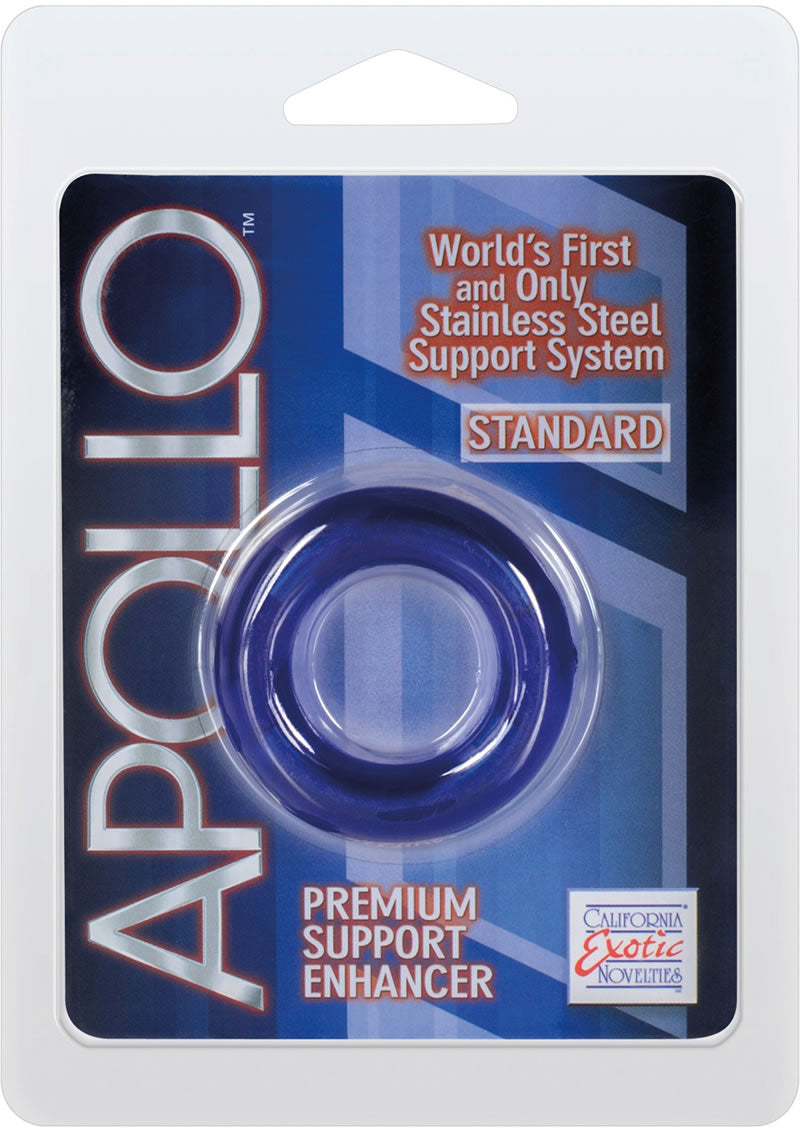 Apollo Premium Support Enhancer Cockring Standard Blue 1.75 Inch Diameter
