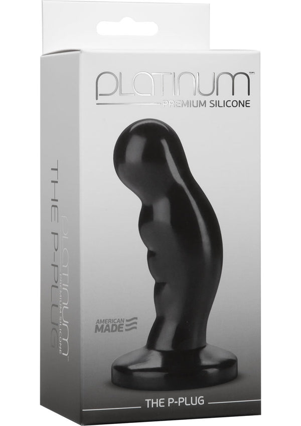 Platinum Premium Silicone - The P-Plug Anal Plug Prostate Stimulator - Black