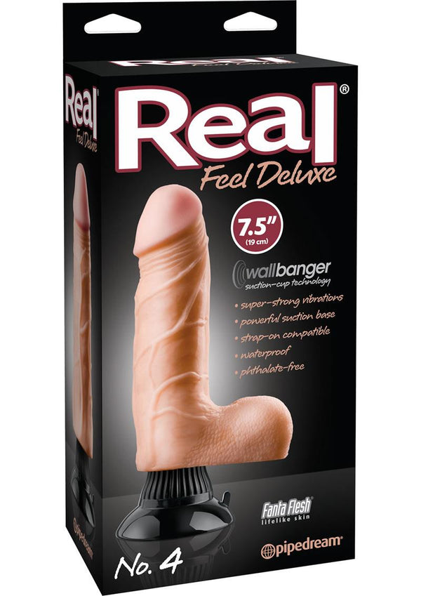 Real Feel Deluxe No 4 Wallbanger Dildo Waterproof Flesh 7.5 Inch