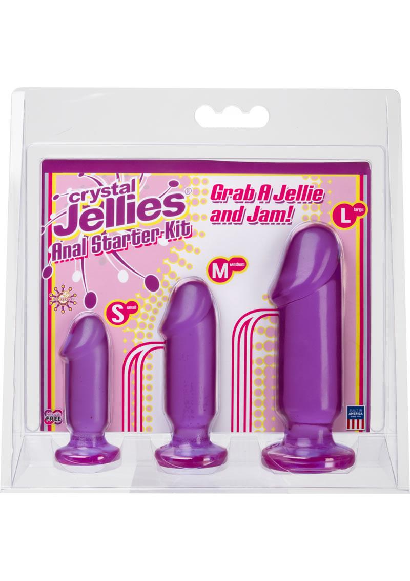 Crystal Jellies Anal Starter (3 Piece Kit) - Purple