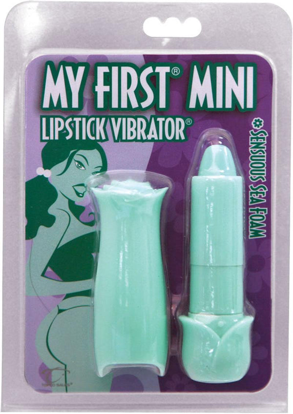My First Mini Lipstick Vibrator Waterproof Sensuous Sea Foam