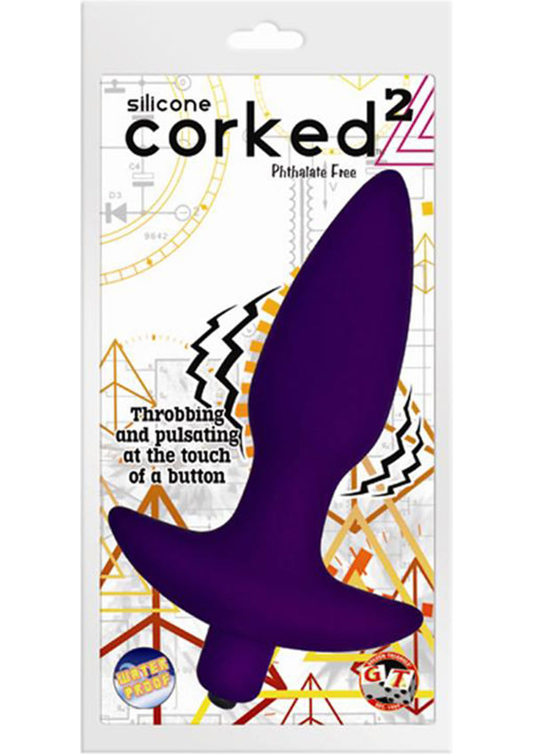 Corked 02 Silicone Anal Plug Waterproof Lavender Small