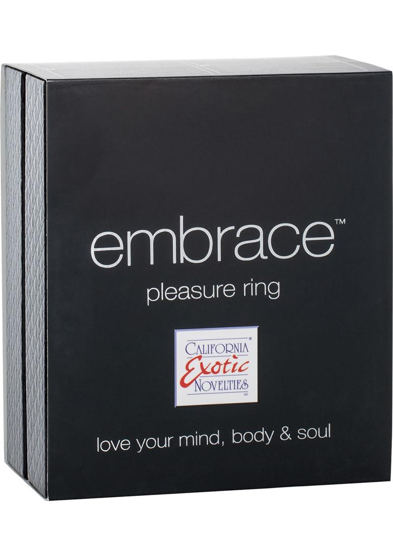 Embrace Pleasure Ring Silicone Vibrating Cock Ring - Gray