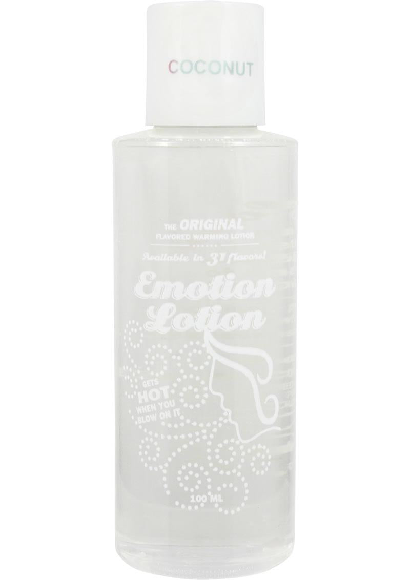 Emotion Lotion Flavored Water Based Warming Lotion Coconut 4 Ounce