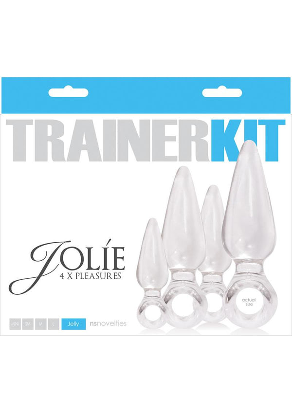 Jolie Pleasures Trainer Kit Jelly Anal Plugs (4 Per Kit) - Clear