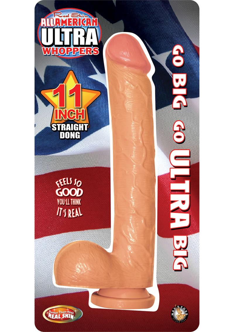 All American Whopper Straight Dong Waterproof Flesh 11 Inch