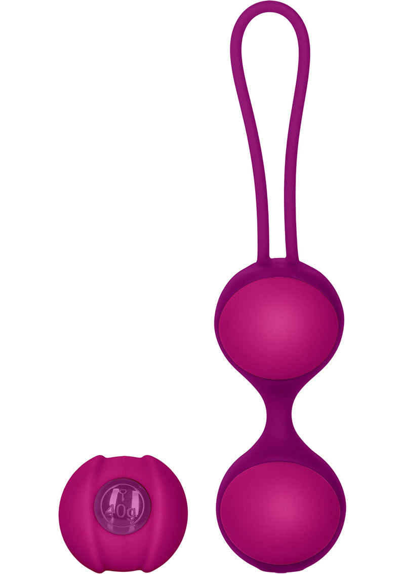 Key Mini Stella Ii Silicone Double Kegel Ball Set Pink