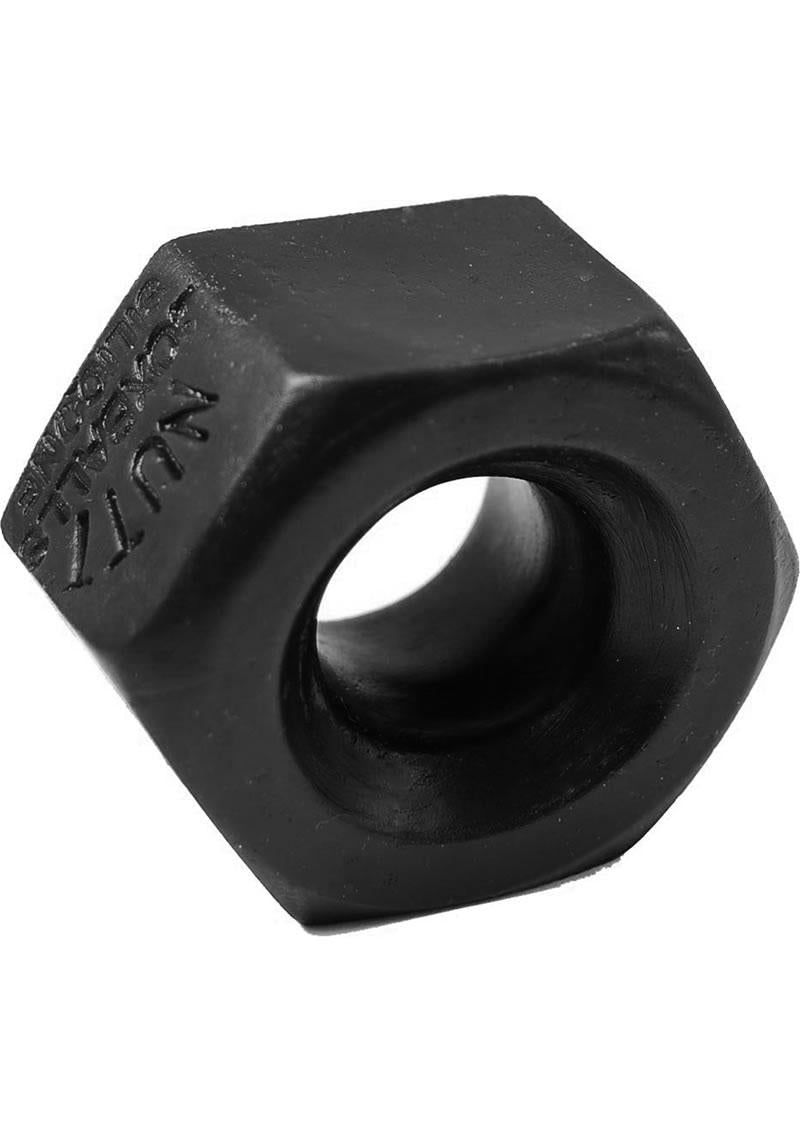 Oxballs Nutt Silicone Ball Stretcher And Cock Ring 2In- Black