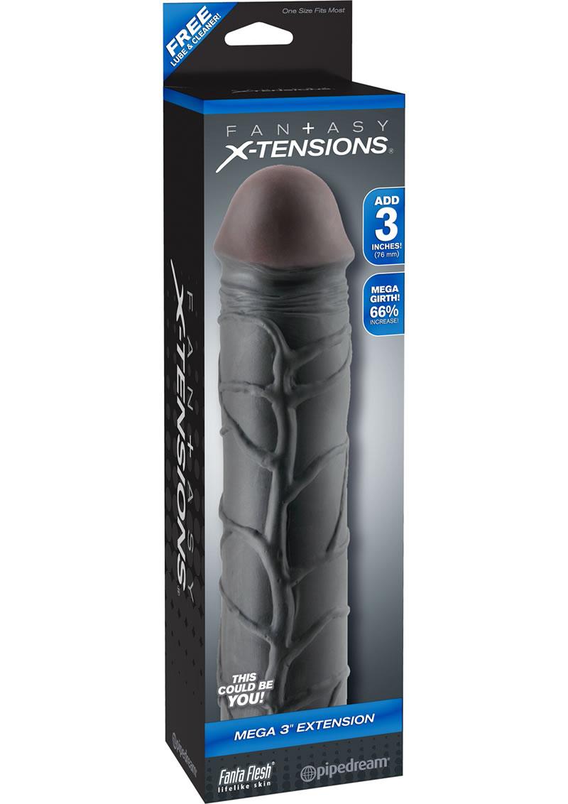 Fantasy Xtensions Mega 3 Inch Extension Sleeve Black 9 Inch