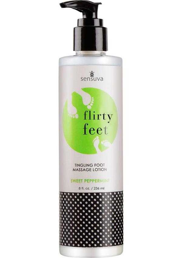 Flirty Feet Tingling Foot Massage Lotion Sweet Peppermint 8Oz