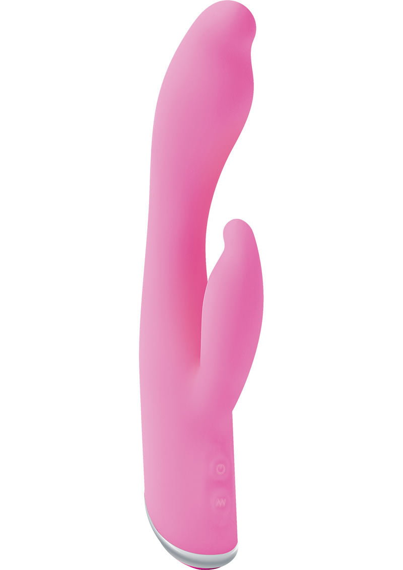 Adam & Eve Silicone G-Gasm Rabbit Vibe Waterproof 8 Inch Pink