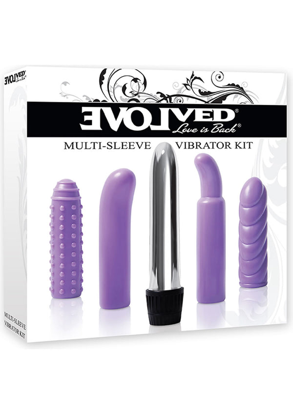 Evolved Multi Sleeve Vibrator Kit Purple