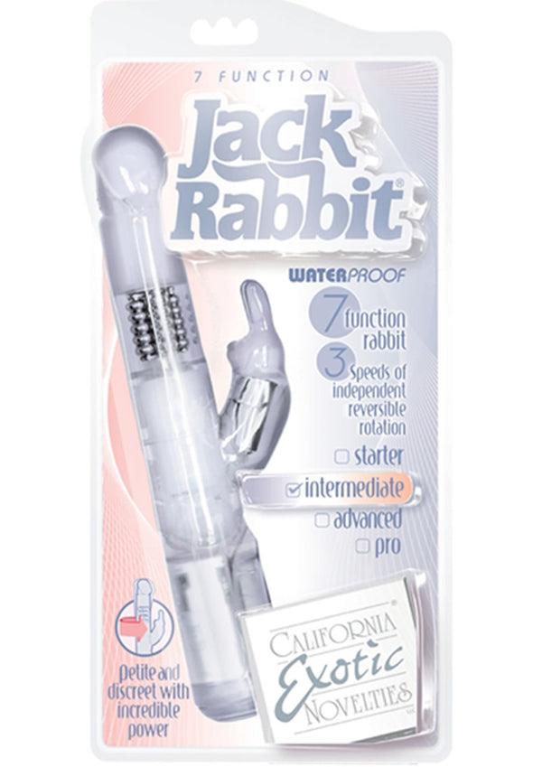 7 Function Jack Rabbit Dual Vibe Waterproof Clear 4.75 Inch