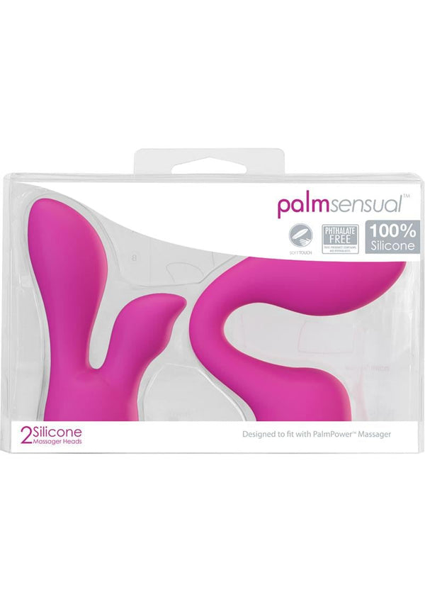 Palmsensual Silicone Massager Heads Attachment (2 Per Pack) - Pink
