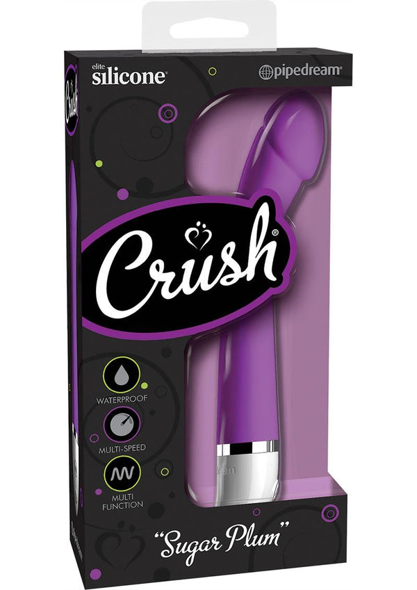 Crush Silicone Sugar Plum Vibe Waterproof Purple 5.25 Inch