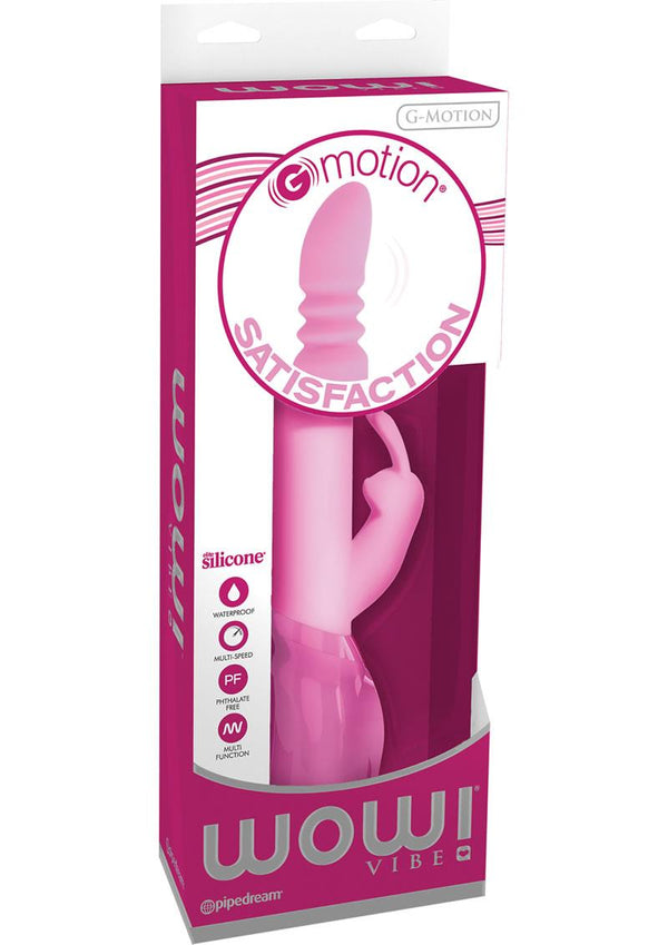 Wow Vibe Silicone G Motion Rabbit Waterproof Pink 5.5 Inch