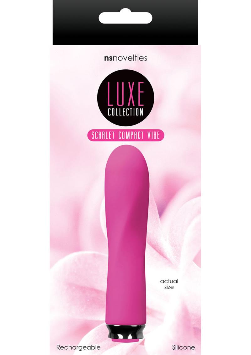 Luxe Collection Scarlet Compact Vibe Silicone Rechargeable - Pink