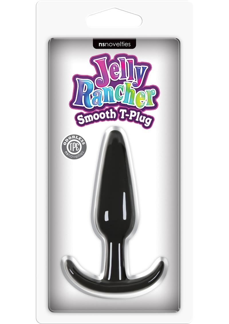 Jelly Rancher Smooth T Plug Black Small