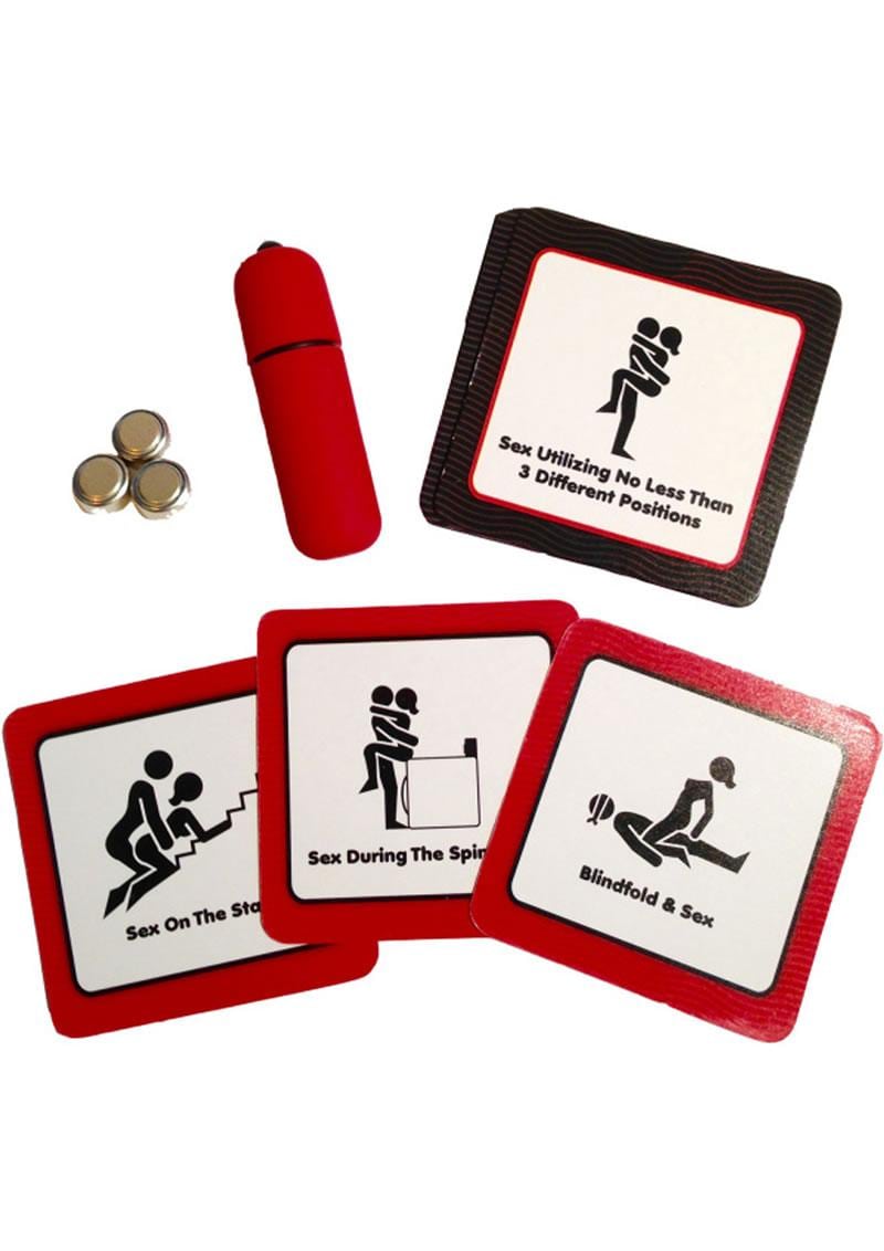 Sexy Vibrations Sex Positions Card Game With Bullet