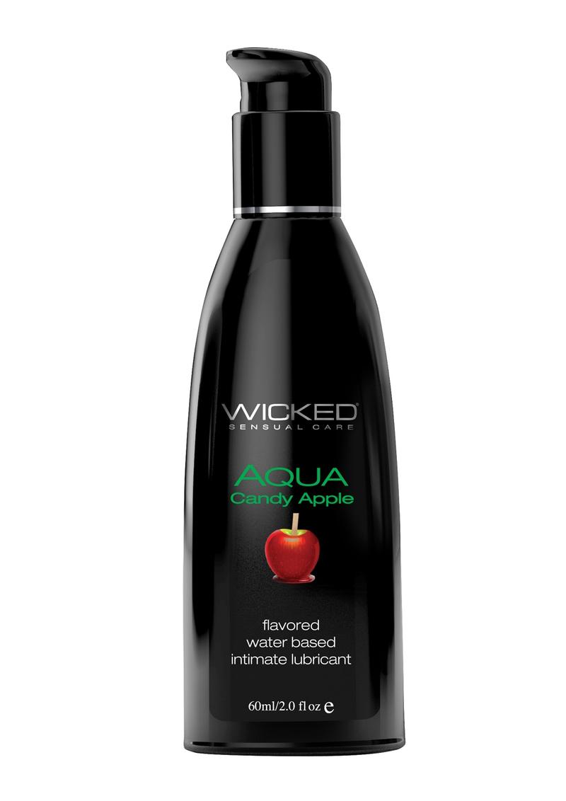 Wicked Aqua Water Based Flavored Lubricant Candy Apple 2 Ounce