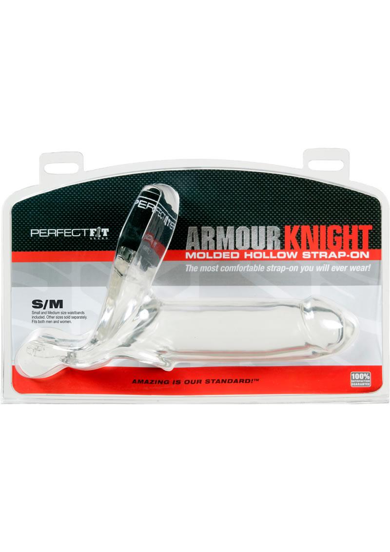 Perfect Fit Armour Knight Molded Hollow Strap-On - SM/MD - Clear