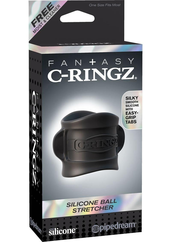 Fantasy C Ringz Silicone Ball Stretcher Black