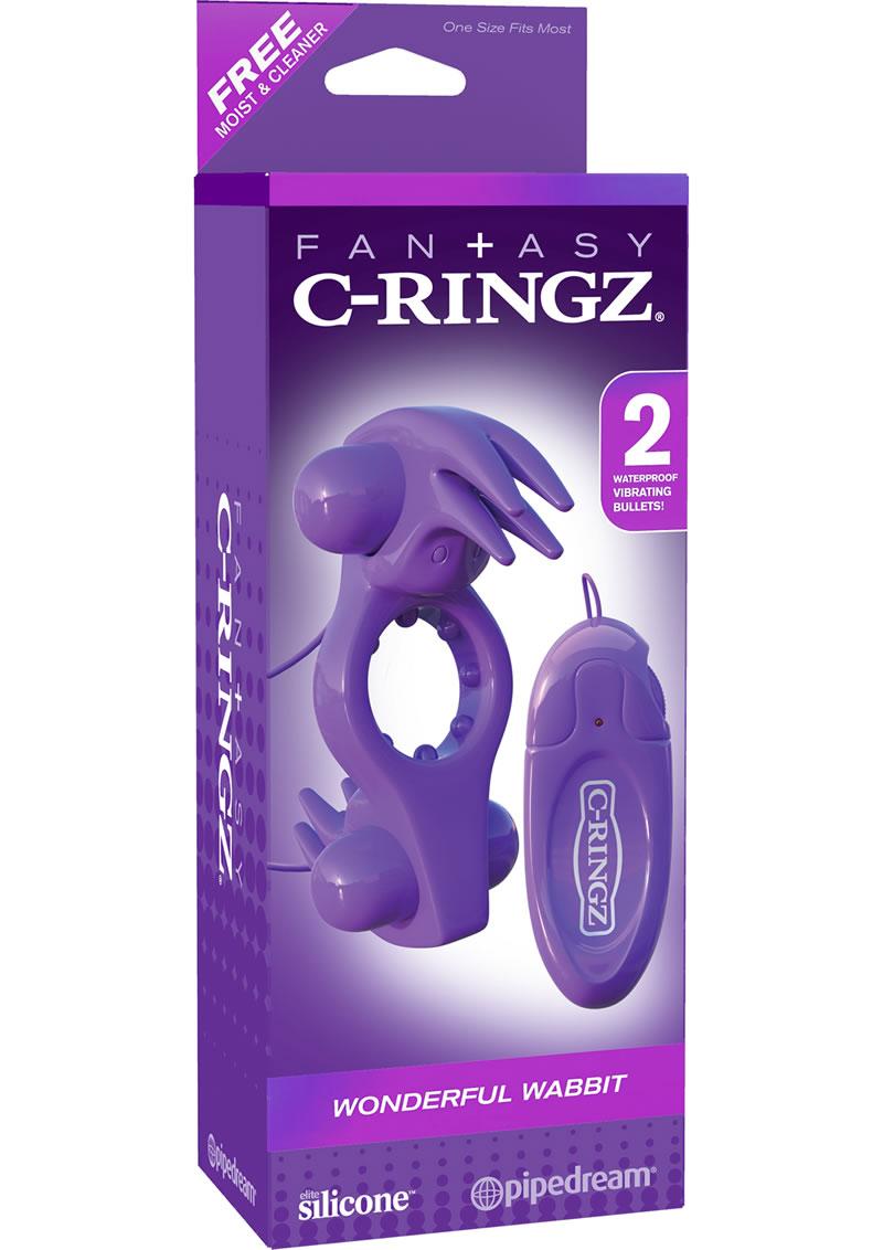 Fantasy C Ringz Wonderful Wabbit Silicone Cockring Waterproof Purple