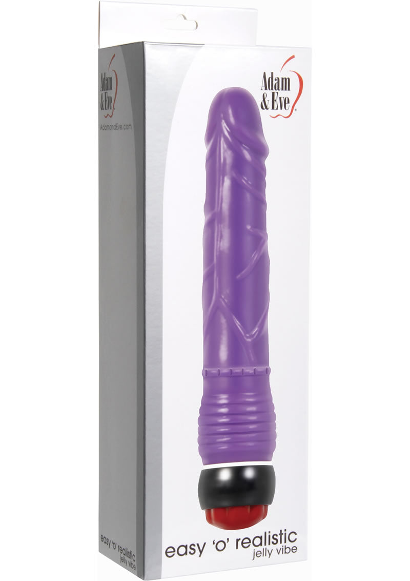 Adam & Eve Easy O Realistic Jelly Vibe Purple 8.5 Inch