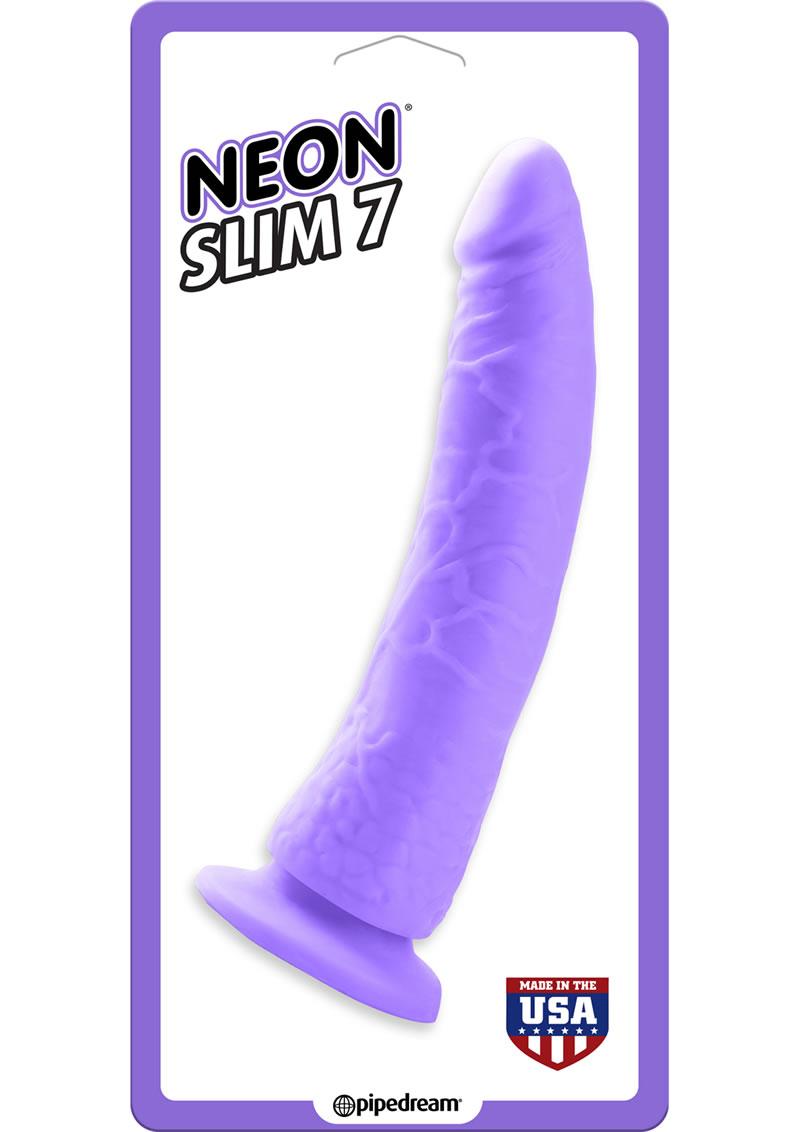 Neon Slim 7 Dildo Purple