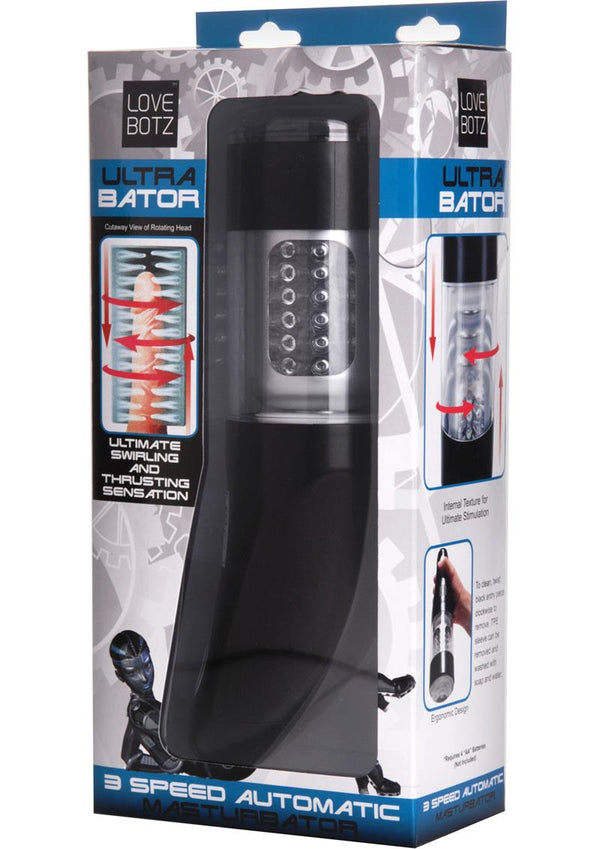 Lovebotz Ultra Bator Thrusting and Swirling Automatic Stroker - Black