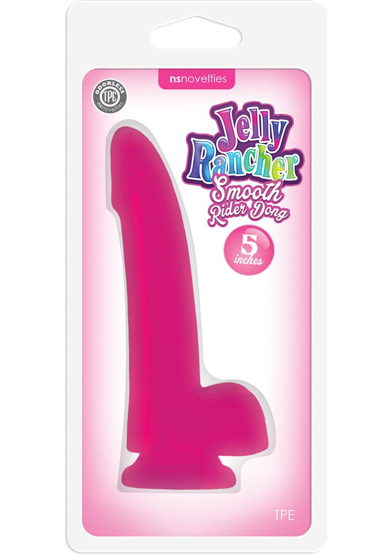 Jelly Rancher Smooth Rider 5in Dong With Balls - Pink