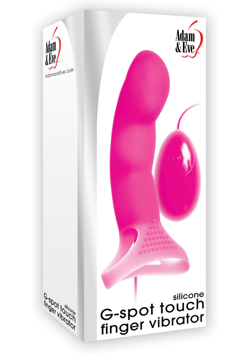 Adam & Eve G Spot Touch Finger Silicone Wired Remote Control Vibrator Pink 5 Inch
