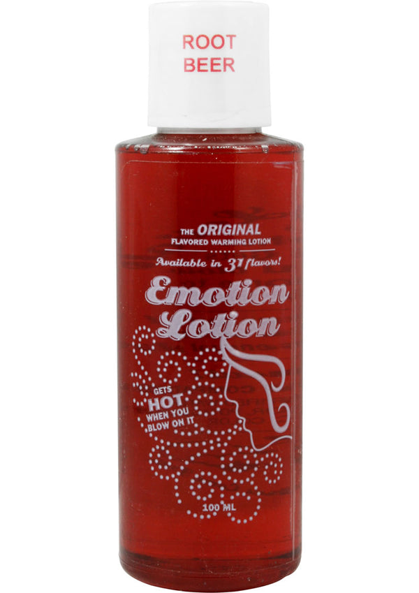 Emotion Lotion Flavored Water Based Warming Lotion Root Beer 4 Ounce
