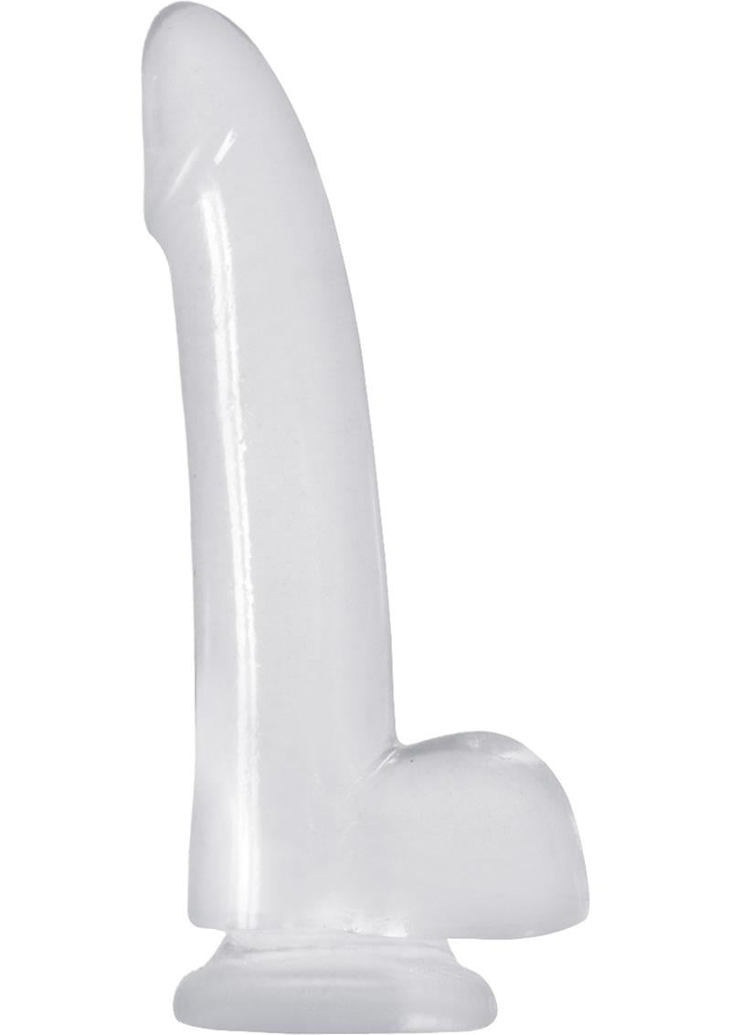 Jelly Rancher Smooth Rider 5in Dong With Balls - Clear
