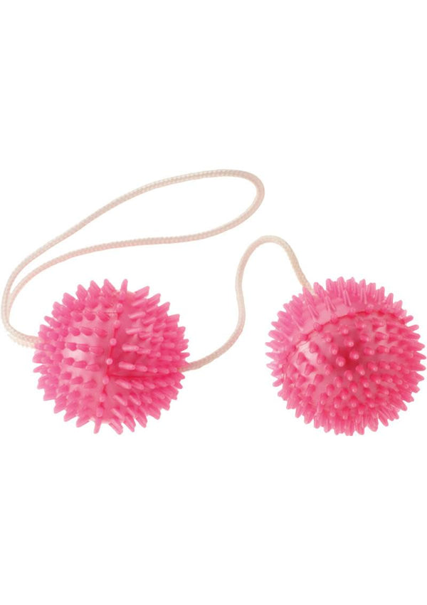 Minx Vibratone Textured Weighted Love Balls Pink