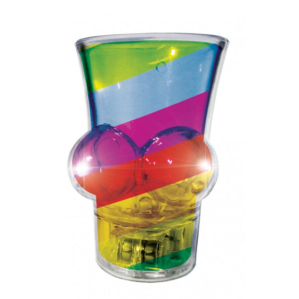 Light Up Rainbow Boobie Shot Glass Multi-Color