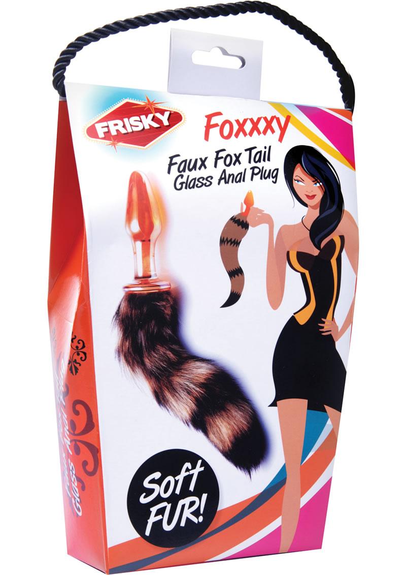 Frisky Faux Fox Tail Glass Anal Plug 4 Inches