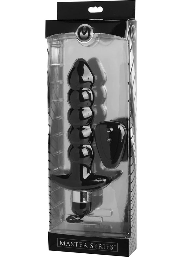 Master Series Wireless Vibrating Anal Beads With Remote - Black
