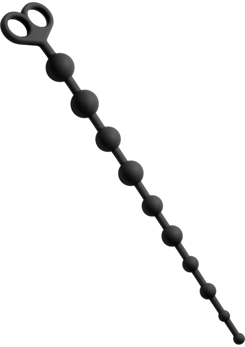 Frisky Captivate Me 10 Bead Silicone Anal Beads Black 13.5 Inches