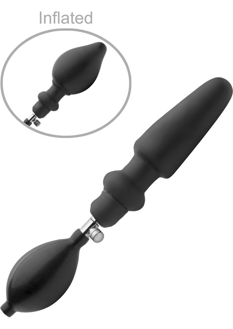 Master Series Expander Inflatable Anal Plug Black