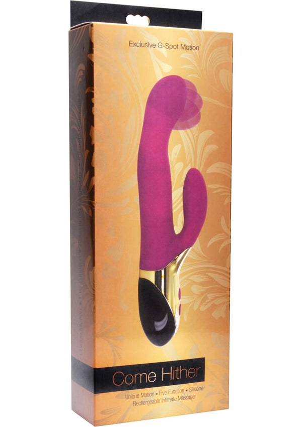 Inmi Come Hither Exclusive G-Spot Motion Silicone Vibrator Pink 9.5 Inch