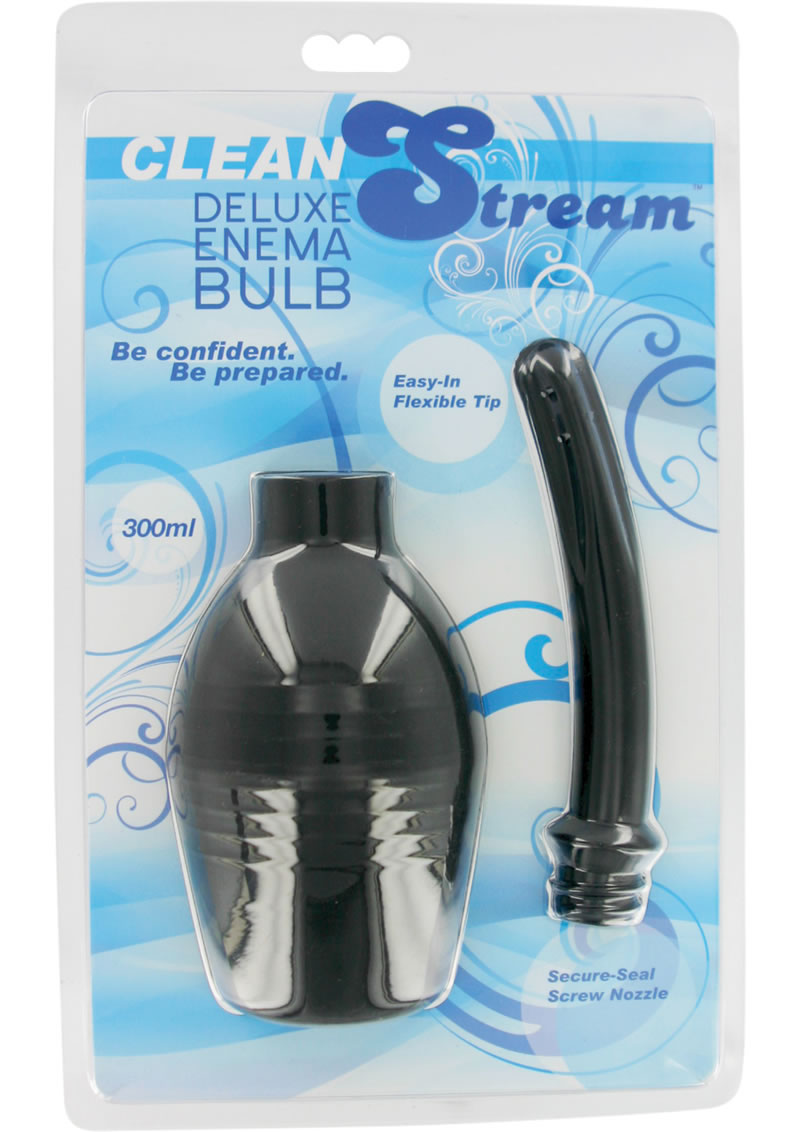 Clean Stream Deluxe Enema Bulb Black 300 Millilliter