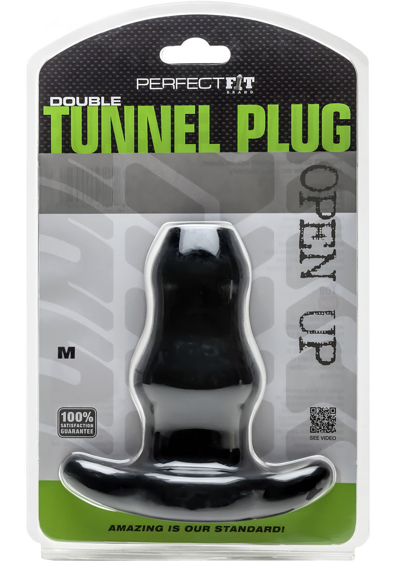 Perfect Fit Double Tunnel Plug Md - Black