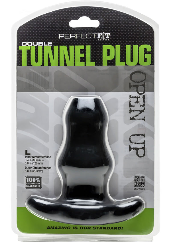 Perfect Fit Double Tunnel Plug LG - Black